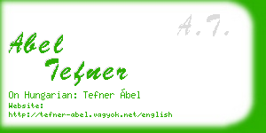 abel tefner business card